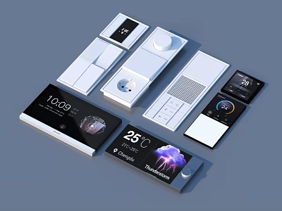 Switch socket panel 3d model