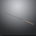 Traditional Long Handle Weapon with Metal Spearhead Forked Design and Wooden Grip
