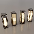Modern Square Outdoor Lights with Sleek Frame and Soft Glowing Light for Garden Patio