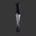 Futuristic Mechanical Arms With White Purple Design And Intricate Hand Structure