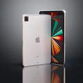 Apple Latest White Smartphone With Colorful Screen Digital Device Showcase 3d model