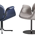 Modern Leisure Chairs With Colorful Upholstery Round Base And Comfortable Armrests