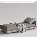 Modern Minimalist Sofa Set With Gray Upholstery Decorative Pillows And Cozy Blanket