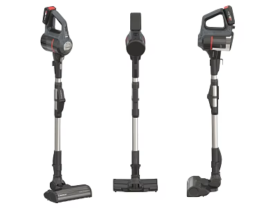 Three Modern Cordless Vacuum Cleaners With Different Design Angles 3d model