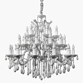 Luxury Crystal Chandelier With Multiple Arms And Decorative Pendants For Home Interior