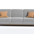 Modern three-seat sofa multiplayer sofa 3d model