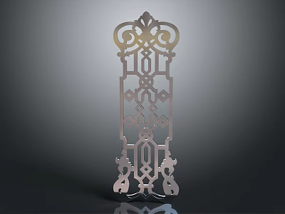 Ornate Decorative Metal Fence Panel With Intricate Laser Cut Patterns And Designs 3d model