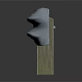 Long Smooth Metal Handrail With Supports And Reflective Finish On Dark Background