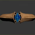 Elegant Copper Statement Ring With Square Blue Gemstone And Metallic Band Fashion Jewelry Design