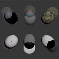 Stylish Assorted Hats Featuring Camouflage Mesh And Printed Designs For Daily Use