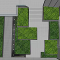 Modern Outdoor Stairs With Green Planters And Architectural Landscape Design