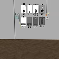 Modern Wall Mounted Water Heaters As Essential Kitchen Appliances With Control Panels 3d model