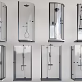 Modern Glass Shower Enclosures With Various Styles And Shower Heads