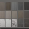 Wood and Marble Texture Material Samples in Various Color Options for Interior Design 3d model