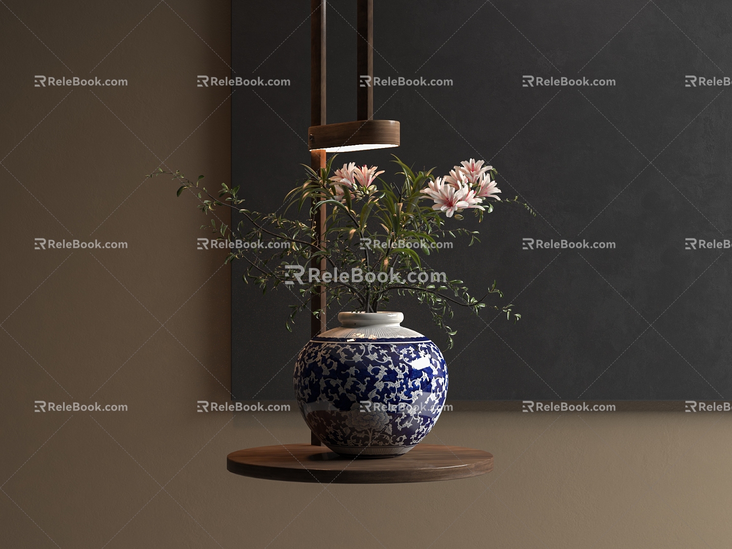 New Chinese Vase Ceramic Vase Flora Vase Decorative Chandelier Art Vase Vase Vase Flower Holm 3d model