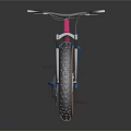 Stylish Fat Tire Bike With Pink Blue Gradient Frame And Orange Rims Design