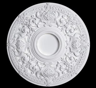 White Ceiling With Ornate Carvings Decoration 3d model