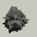 Natural Irregular Rock Formation With Rough Surface And Hollow Pores