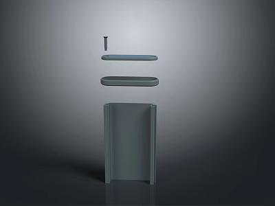 Modern Lighting Fixture Set With Sleek Shelves And Minimalist Design For Home Interior Decor 3d model