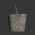 Modern bucket iron bucket mud bucket cement bucket 3d model