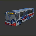 White And Red Bus With Red Arrow Design And JULAT Front Sign