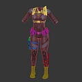 Tactical Fitted Bodysuit Blue And Black Functional Design With Pockets Straps And Fitted Silhouette