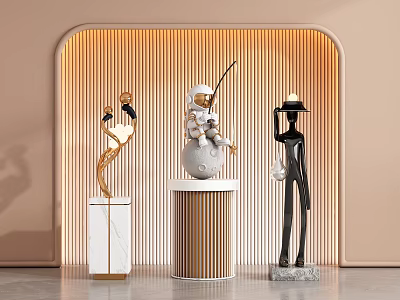 Modern Sculpture Ornaments Doll Sculpture Ornaments 3d model