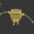 Unique Anthropomorphic Ceramic Pot With Arms Legs And Red Interior For Home Decor
