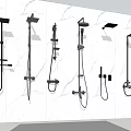 Contemporary Shower Head Designs With Multiple Styles For Modern Bathroom Decor 3d model