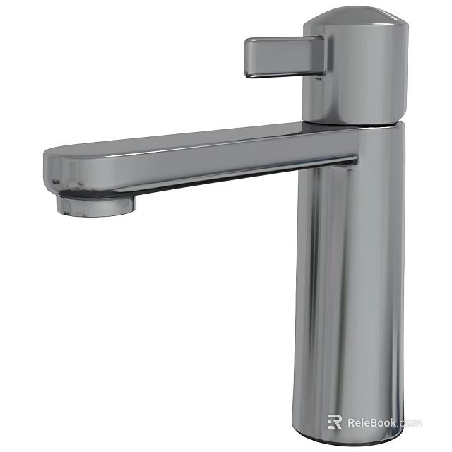 Modern Stainless Steel Kitchen Faucet with Single Handle and Sleek Contemporary Design 3d model 