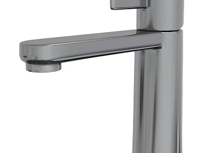Modern Stainless Steel Kitchen Faucet with Single Handle and Sleek Contemporary Design 3d model