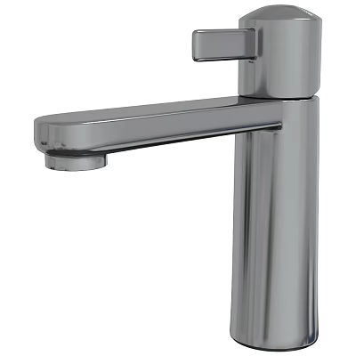 Modern Stainless Steel Kitchen Faucet with Single Handle and Sleek Contemporary Design 3d model