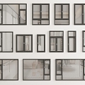 Modern windows combination floor-to-ceiling windows casement windows 3d model