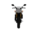 Black and White Modern Motorcycle with Gold Wheels Sporty Design and Street Style