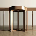 Modern Commercial Revolving Door With Metal Frame And Glass Panels Design