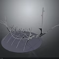 Viking Style Watercraft Model With Intricate Wooden Details And Decorative Prow Design