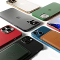 Multiple Smartphones In Various Colors With Leather And Glass Backs Camera Modules And Sleek Designs