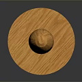 Wooden Rolling Pin With Smooth Surface And Ergonomic Handle On Black Background