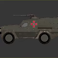 Tactical Armored Military Vehicle With Green Exterior Four Wheel Drive And Roof Mounted Weapon