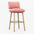 Pillow bar stool 3d model