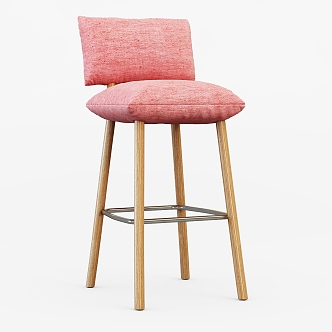 Pillow bar stool 3d model