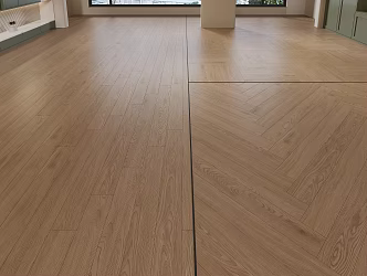 Solid wood log flooring 3d model