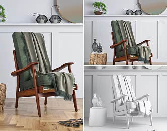 Modern single sofa 3d model