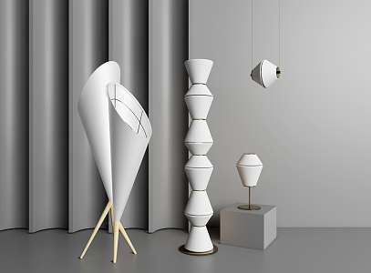 Modern lighting combination floor lamp 3d model