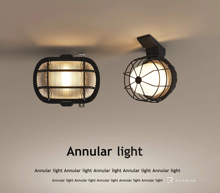 Modern Annular Pendant Light With Unique Metal Frame And Warm Glow For Home Interior 3d model 
