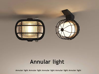 Modern Annular Pendant Light With Unique Metal Frame And Warm Glow For Home Interior 3d model