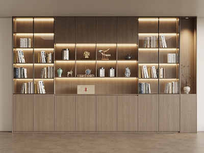 Modern minimalist bookcase model