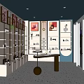 Modern Boutique Store Interior With White Display Shelves And Product Displays