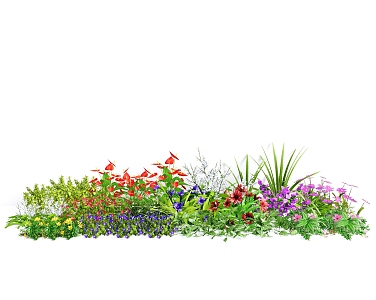 flowers and plants flower landscape flowers and plants courtyard flowers and plants combination flower border flowers and plants park flowers 3d model