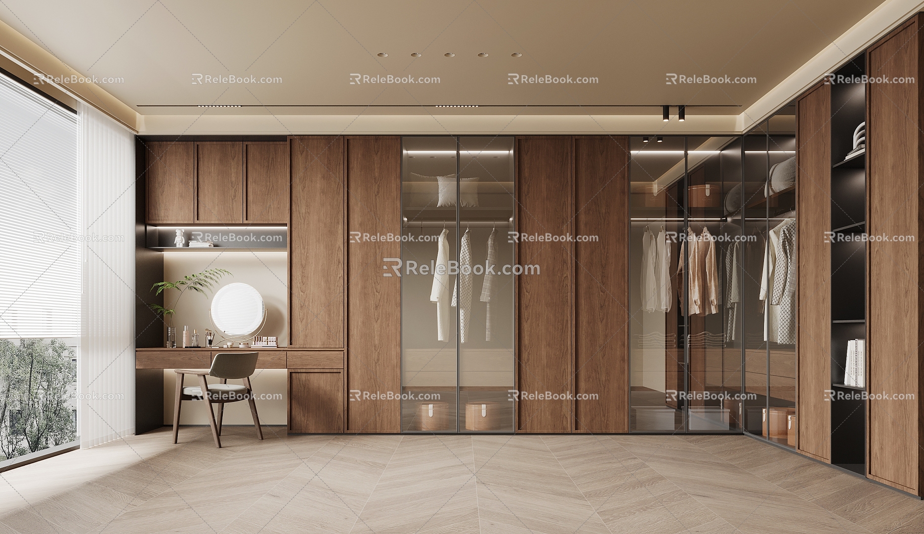 Middle style cloakroom 3d model